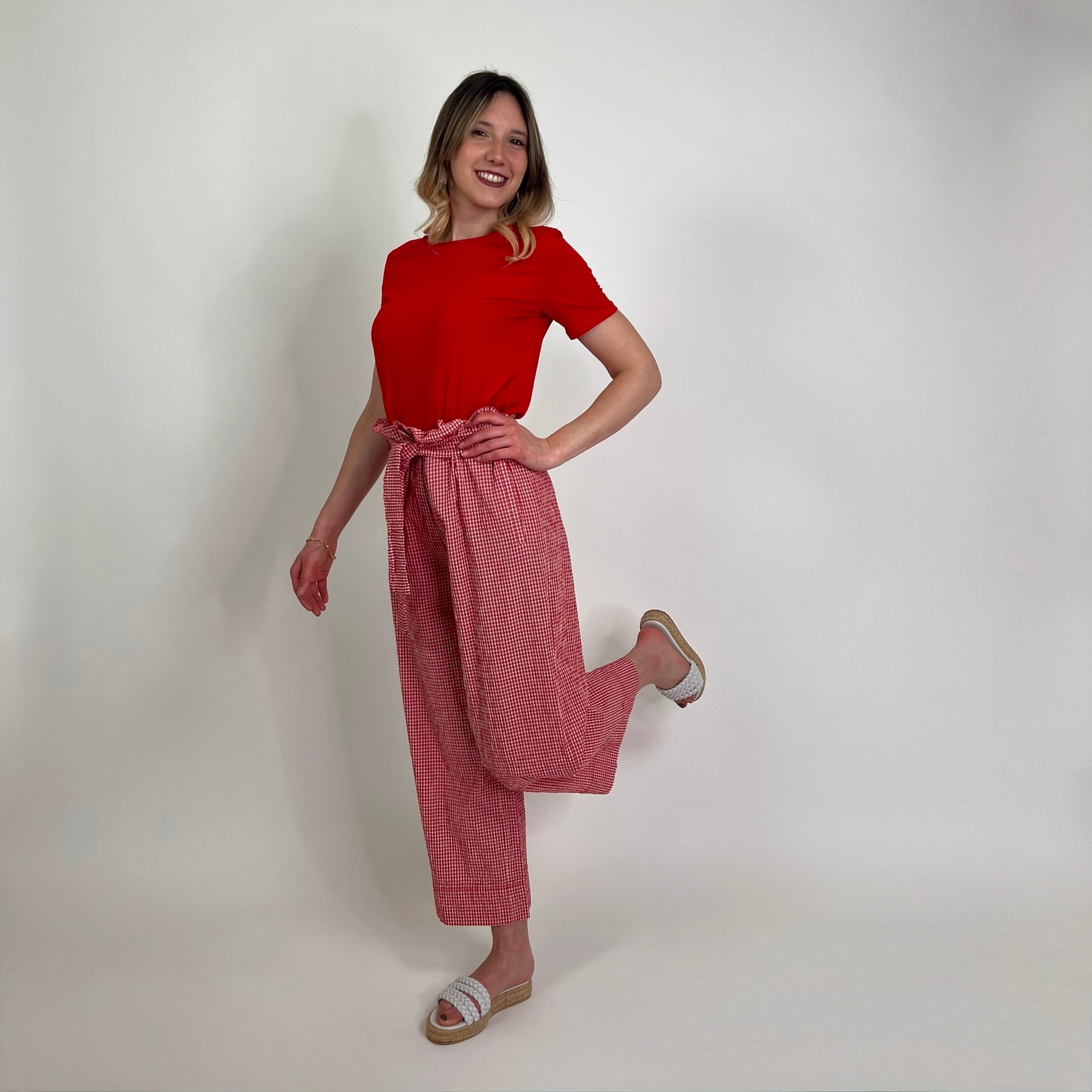 WEEKEND MAX MARA T-shirt cotone elasticizzato rosso