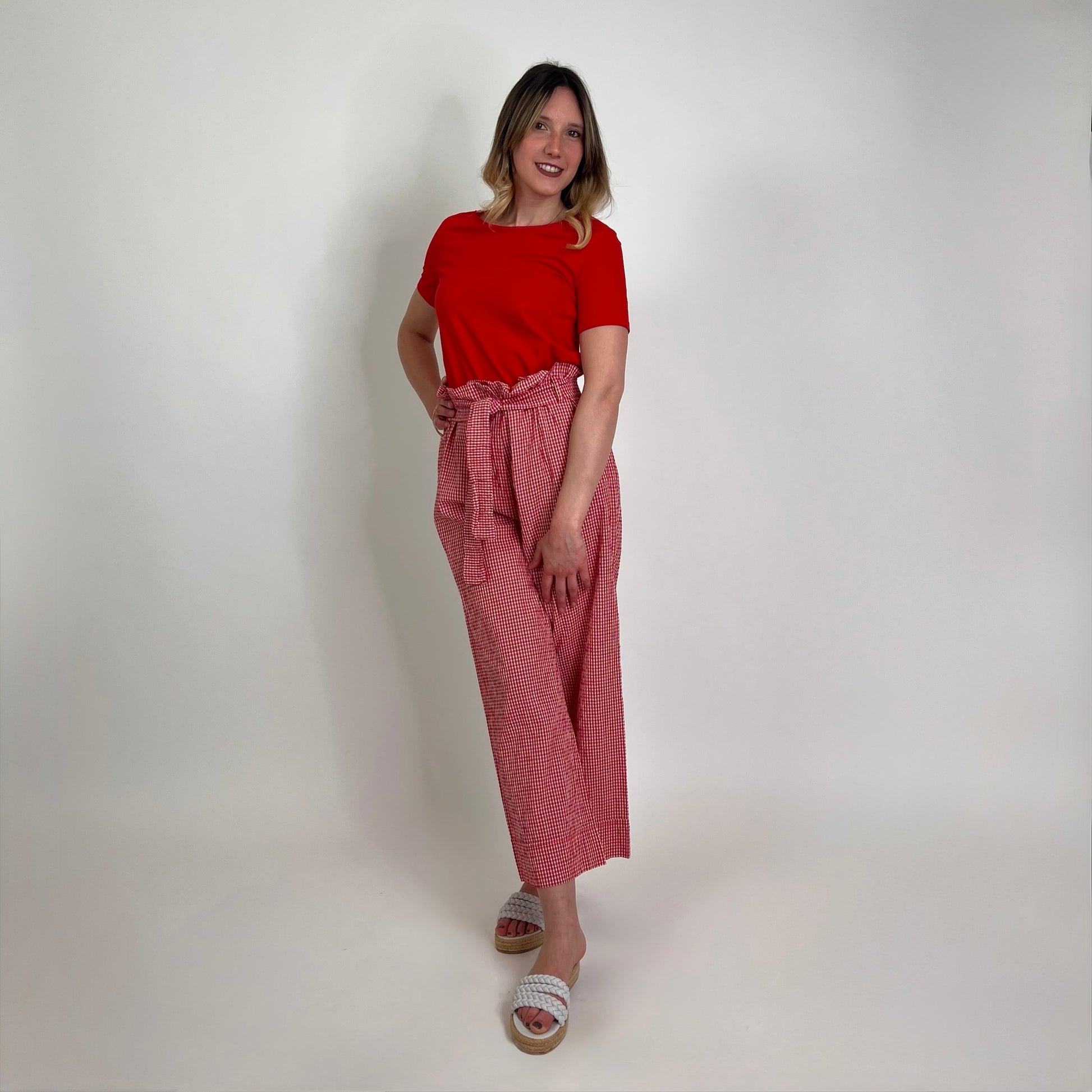 WEEKEND MAX MARA T-shirt cotone elasticizzato rosso