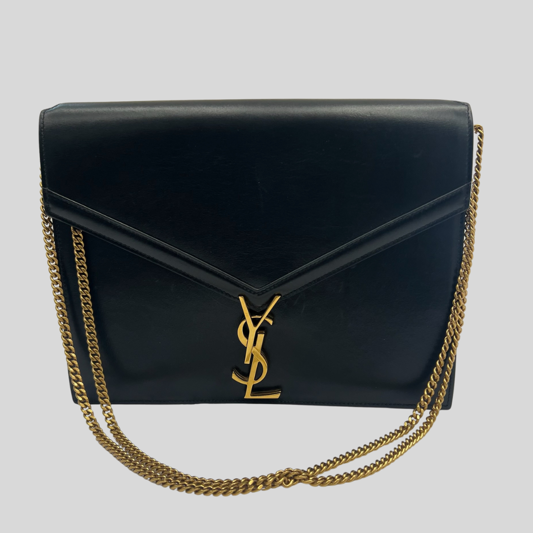 YVES SAINT LAURENT Borsa in pelle nera Cassandra