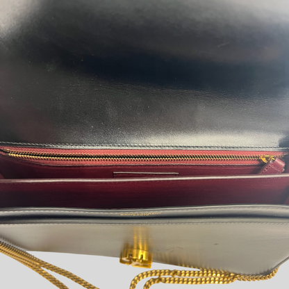 YVES SAINT LAURENT Borsa in pelle nera Cassandra