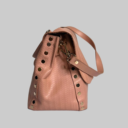 ZANELLATO Borsa Postina in pelle tramata rosa