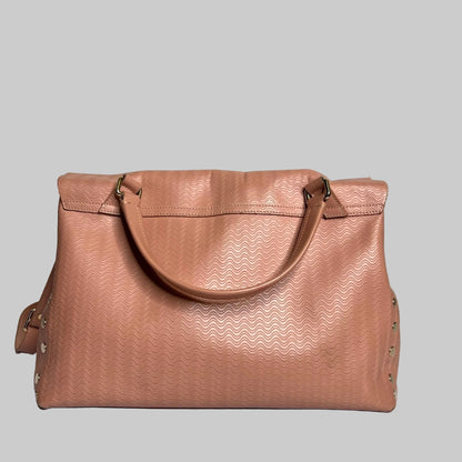 ZANELLATO Borsa Postina in pelle tramata rosa