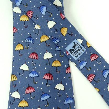HERMES Cravatta con ombrelli colorati