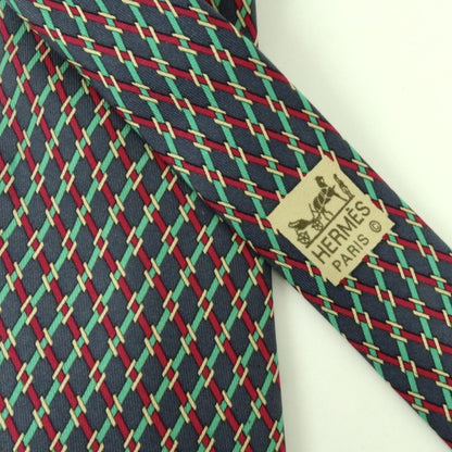Cravatta Hermes rossa verde